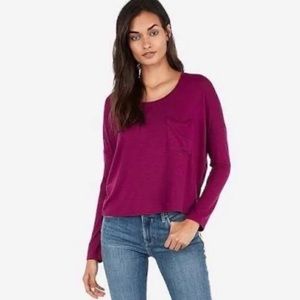 Women’s Long Sleeve Slouchy Cropped Tee